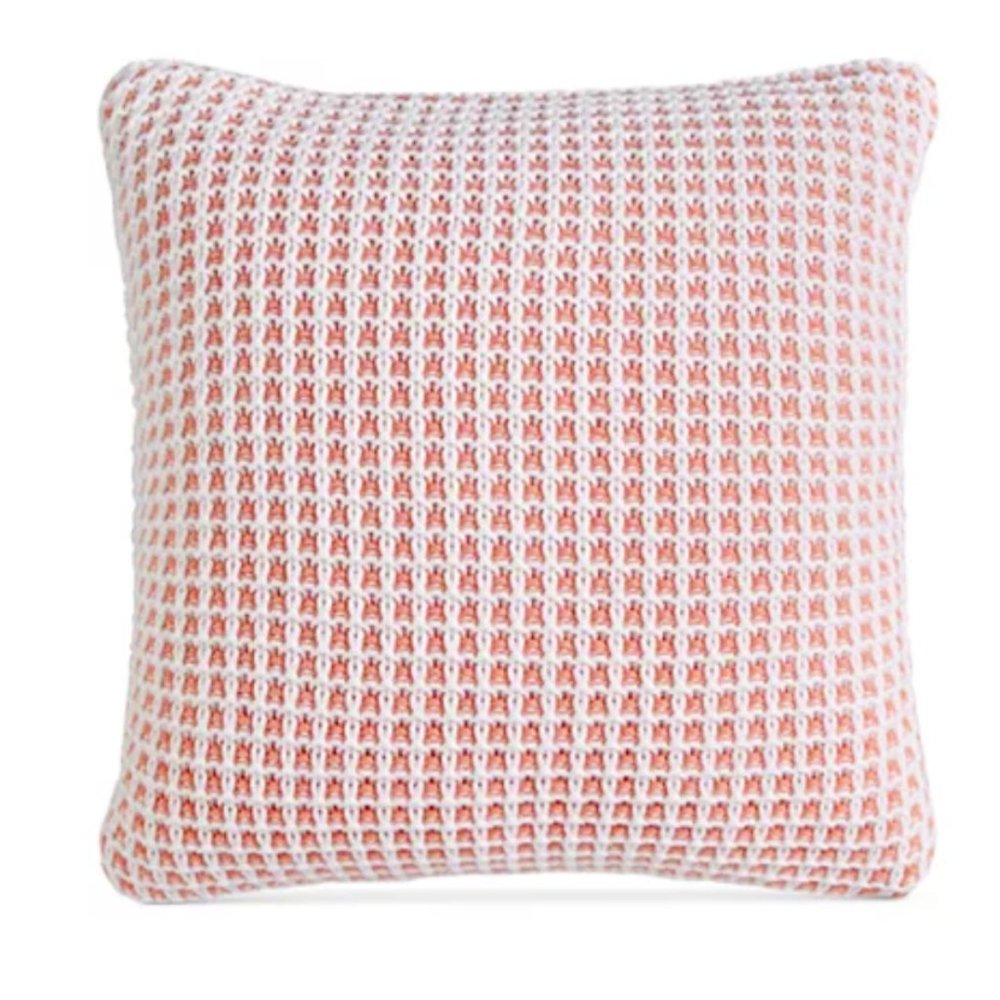 Charter Club Damask Designs 20" Acrylic Knit Decorative Pillow - Poppy Pink